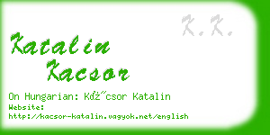 katalin kacsor business card
